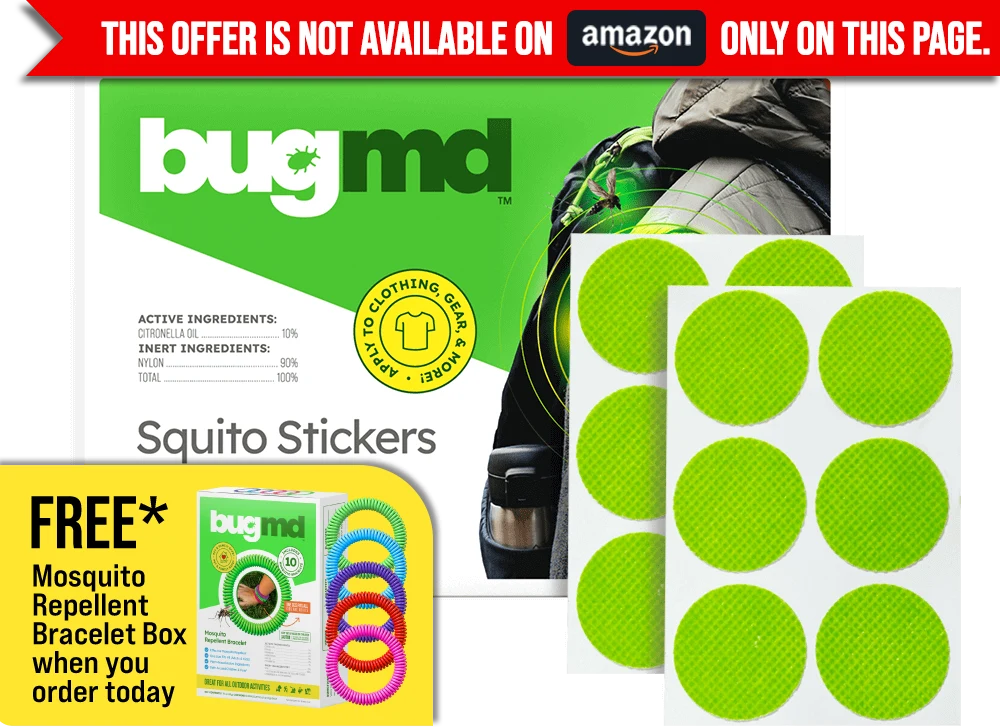 Squito Stickers + FREE Mosquito Repellent Bracelets